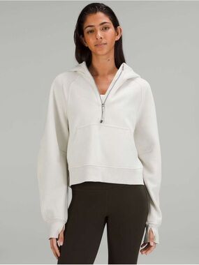 lululemon athletica Cream Half-Zip Hooded Pullover